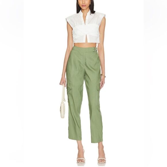 NEW Simkhai Carolina Utility Pant Verde Green Size 8 - Picture 1 of 12
